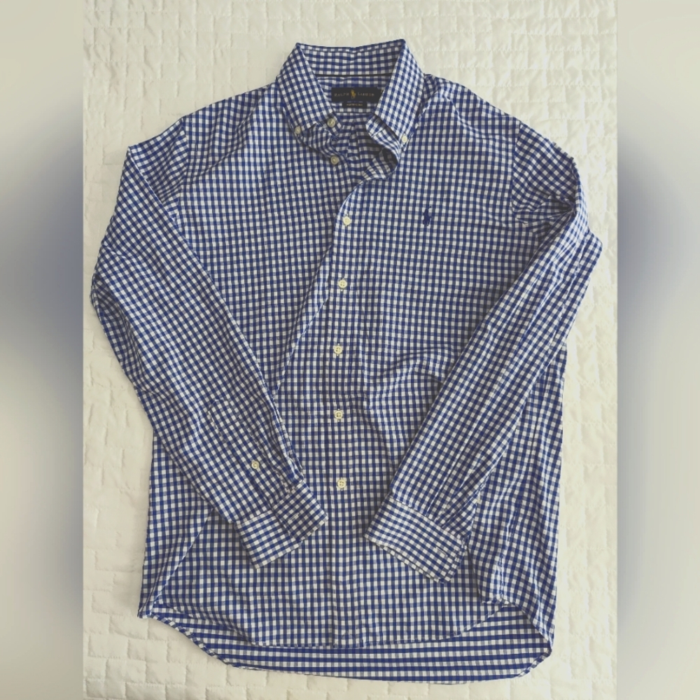 Polo Ralph Lauren men's medium performance button down shirt poly